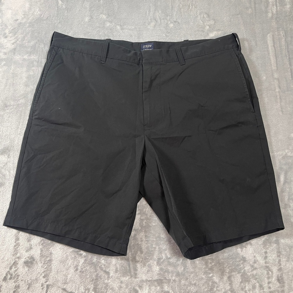 J.Crew Mens 9 Inch Inseam Tech Shorts Black Size 36 Flat Front Performance